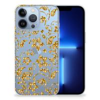Apple iPhone 13 Pro | TPU Case | Gouden Bloemen
