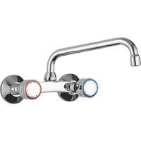 Keukenkraan Tres ESE-23 | Wandmontage | 360° Draaibaar | Mengkraan | 2-knops | Rond | Chroom