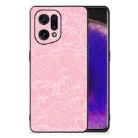 OPPO Find X5 Bloemen Hoesje White Flowers