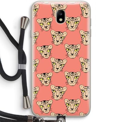 Tijger: Samsung Galaxy J7 (2017) Transparant Hoesje met koord