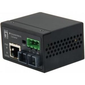 LevelOne IEC-4001 netwerk media converter 100 Mbit/s Multimode Zwart