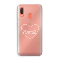 Friends heart pastel: Samsung Galaxy A20e Transparant Hoesje