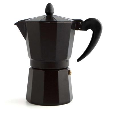 Italiaanse Koffiepot Quid Zwart Metaal Bakeliet Inhoud 12 bekers