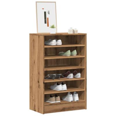 VidaXL Schoenenkast 60x35x92 cm bewerkt hout artisanaal eikenkleur