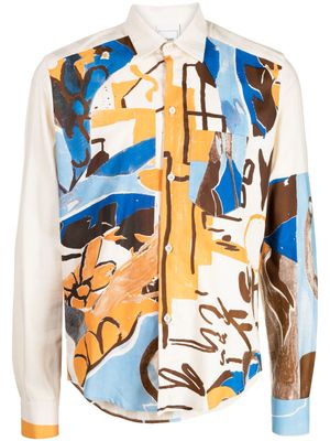 Bethany Williams chemise en coton à imprimé graphique - Tons neutres