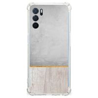 OPPO A16 | A16s | A54s Stevig Telefoonhoesje Wood Concrete