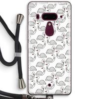 Zwanen: HTC U12+ Transparant Hoesje met koord