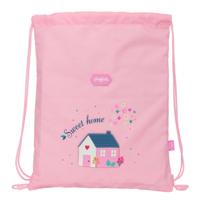 Rugtas met Koordjes Glow Lab Sweet home Roze 26 x 34 x 1 cm