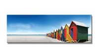Schilderij - Strandhuisje, multi-gekleurd, 120X40cm, 1luik - thumbnail