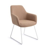 Jesper Home Eetkamerstoel 'Hiroo' Slide White, kleur Whisper Wheat
