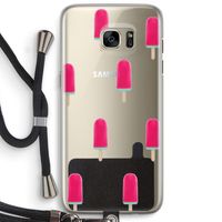 Waterijsje: Samsung Galaxy S7 Edge Transparant Hoesje met koord