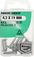 Parkers lenskop 4,2x19mm rvs 15st - Deltafix