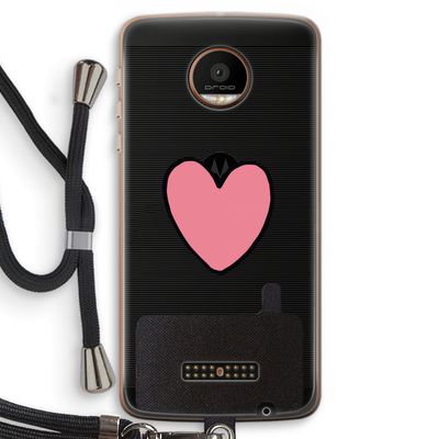 Hartje: Motorola Moto Z Force Transparant Hoesje met koord