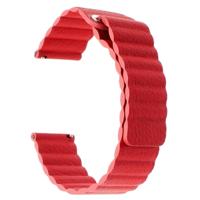 Geschikt voor Samsung Gear S2/Active2 Smart horlogebandje universeel 20mm magnetische gesp lederen vervangende polsband (rood)