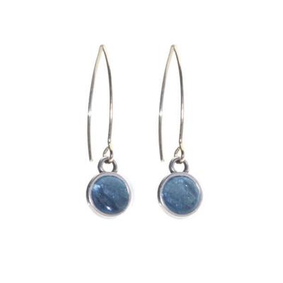 Qoss Hang Oorbellen Marie Midi Jeansblauw