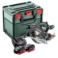 Metabo KS 18 LTX 57 18V LiHD accu cirkelzaag set in Metaloc 2 x 8,0Ah accu - 57mm | 601857810 - 601857810