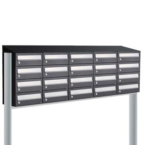 Allux Hive Set 5-Breed, 4-Hoog Met Dak Op Statief Zwart - 40030070_5x4ds