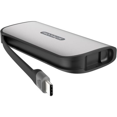USB-C Triple Display adapter met USB-C power delivery Adapter
