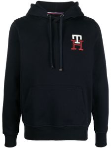 Tommy Hilfiger hoodie à logo brodé - Bleu