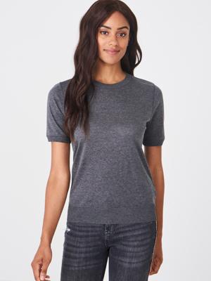 T-shirt van lyocell-katoenmix