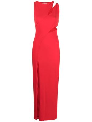 Patrizia Pepe robe asymétrique à détails de découpes - Rouge