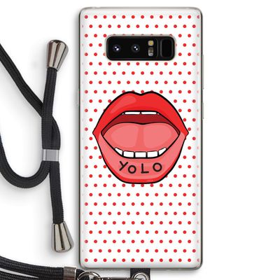 Yolo Denise: Samsung Galaxy Note 8 Transparant Hoesje met koord