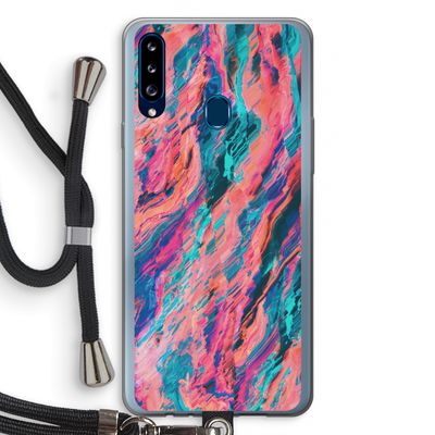Electric Times: Samsung Galaxy A20s Transparant Hoesje met koord
