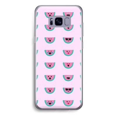 Smiley watermeloenprint: Samsung Galaxy S8 Plus Transparant Hoesje