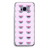 Smiley watermeloenprint: Samsung Galaxy S8 Plus Transparant Hoesje