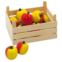 Goki houten appels in kist, 10dlg.