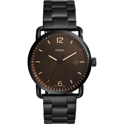 Fossil HerenhorlogeCommuter FS5277 zwart roestvrij staal quartz modehorloge