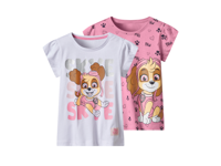 2 Kinder T-shirts Paw Patrol (Roze/wit, 110/116) 2 Kinder T-shirts Paw Patrol (Roze/wit, 110/116)