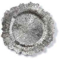 Kaarsplateau zilver asymmetrisch 33 cm rond - thumbnail