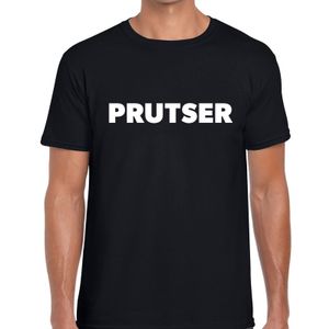 Prutser tekst t-shirt zwart heren