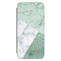 Samsung Galaxy A54 flipcase - Minty marmer collage