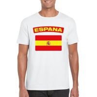 T-shirt met Spaanse vlag wit heren