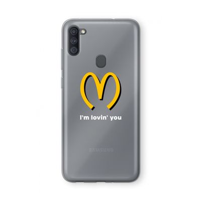 I'm lovin' you: Samsung Galaxy A11 Transparant Hoesje