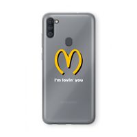 I'm lovin' you: Samsung Galaxy A11 Transparant Hoesje