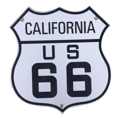 Route 66 California Emaille Bord