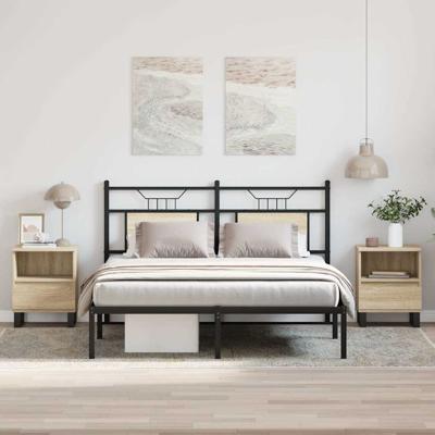 Nachtkastjes 2 st 40x35x50 cm sonoma eikenkleurig
