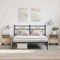Nachtkastjes 2 st 40x35x50 cm sonoma eikenkleurig