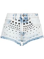 Alessandra Rich short en jean à détails de clous - Bleu - thumbnail