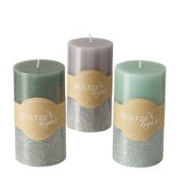 Boltze Home Stompkaars Mariza Ø7xH13cm , Grey, Sage Green, Silver Colour-mix - thumbnail