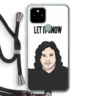 Let It Snow: Pixel 5 Transparant Hoesje met koord