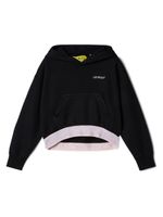 Off-White Kids Bookish logo-waistband cotton hoodie - Noir - thumbnail