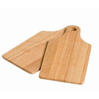 Set van 2x stuks snijplanken/serveerplanken/broodplanken van hout 28 x 14 cm - Snijplanken - thumbnail