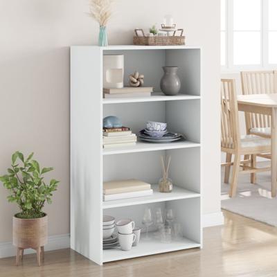 Hoge kast 70x41x124 cm bewerkt hout wit