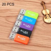 draagbare USB 2.0 Micro SD TF T-Flash Card Reader-Adapter, maximaal 480 Mbps, willekeurige Kleur levering