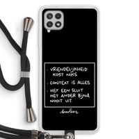 Mijn Motto's: Samsung Galaxy A22 4G Transparant Hoesje met koord