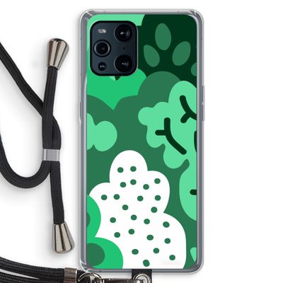 Bushes: Oppo Find X3 Transparant Hoesje met koord